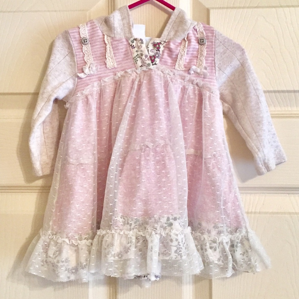 Baby Girl - Vintage looking dress with lace